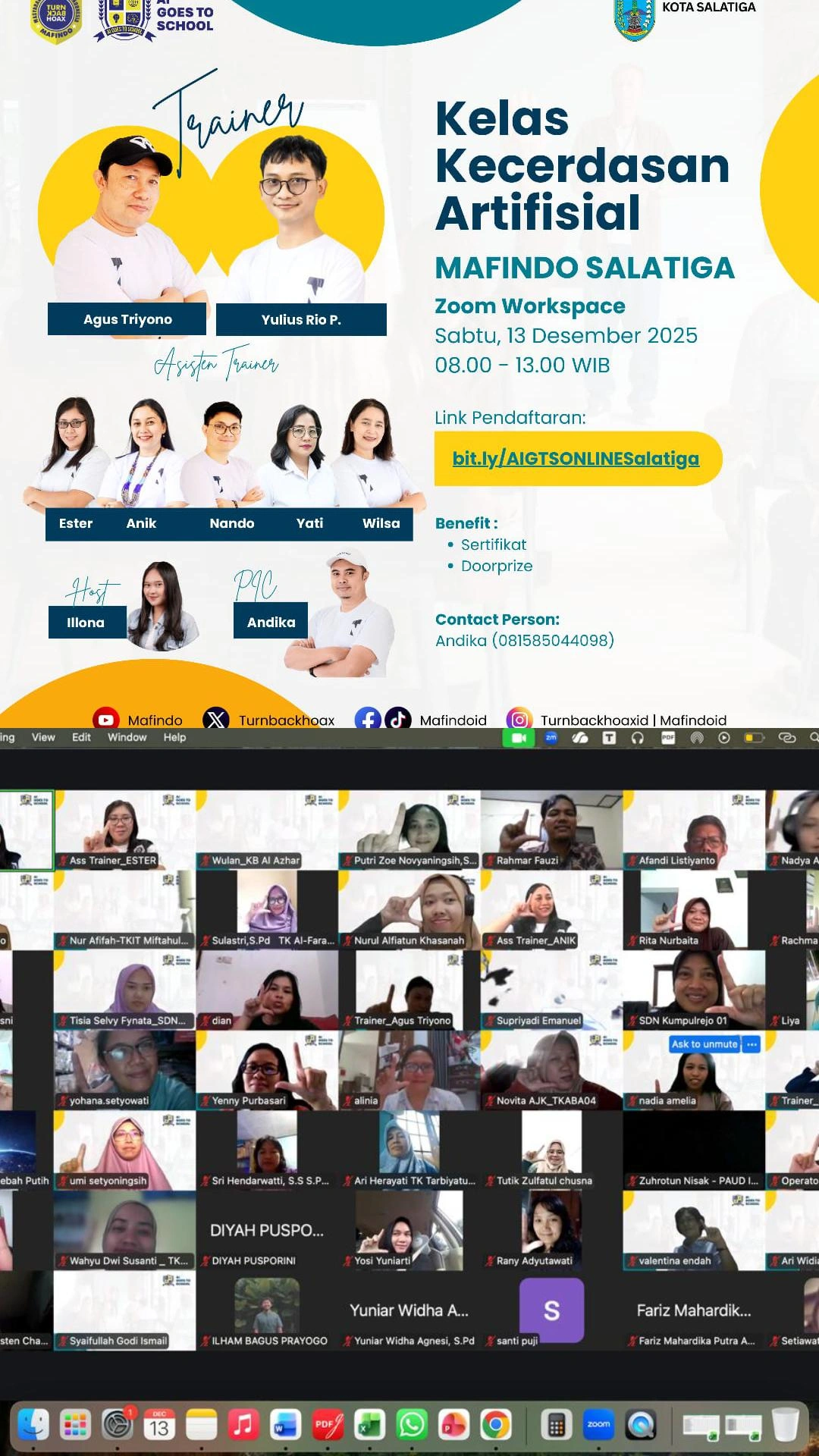 AI Goes To School Batch Tiga dari Mafindo Salatiga untuk Pengajar.